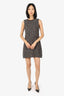 Dolce & Gabbana Brown Tweed Check Sleeveless Mini Dress Size 40