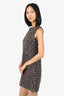 Dolce & Gabbana Brown Tweed Check Sleeveless Mini Dress Size 40