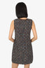 Dolce & Gabbana Brown Tweed Check Sleeveless Mini Dress Size 40