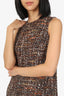 Dolce & Gabbana Brown/Orange Tweed Sleeveless Mini Dress Size 38