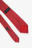 Celine Red Silk Horsebit Print Tie