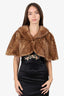 Vintage Brown Mink Shrug Estimated Size 2