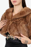 Vintage Brown Mink Shrug Estimated Size 2