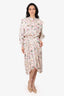 Isabel Marant Cream Printed Dress Size 40