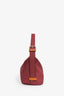 EÉRA Burgundy Canvas 'Moon' Shoulder Bag