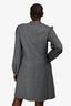 Weekend Max Mara Grey Herringbone Long Sleeve Dress Size XL