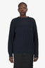 Brunello Cucinelli Navy Cotton Knit Sweater Size 3XL