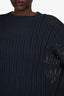 Brunello Cucinelli Navy Cotton Knit Sweater Size 3XL