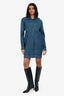 Pleats Please by Issey Miyake Blue Midi Dress Size M