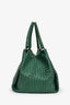 Bottega Veneta Green Intrecciato Nappa Leather 'Parachute' Shoulder Bag