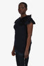 Valentino T-Shirt Couture Navy Feather Embellished T-Shirt Size 12