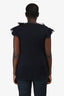 Valentino T-Shirt Couture Navy Feather Embellished T-Shirt Size 12