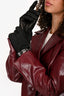 Fendi Black Nylon/Leather Gloves