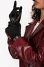 Fendi Black Nylon/Leather Gloves