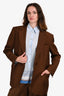 Sandro Brown Plaid Blazer Size 36