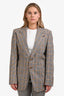 Gucci Brown/Orange/Yellow Houndstooth Blazer Size 48