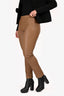 Theory Camel Leather Pants Size 4