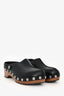 Christian Dior Black Leather Diorquake Clogs Size 37
