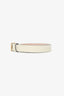Gucci White Leather GG Logo Belt Size 75