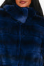 Yves Salomon Blue Rabbit Fur Reversible Down Coat Size 36