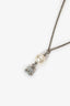 Pre-Loved Chanel™ Silver Tone Faux Pearl CC Drop Pendant Necklace