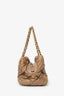 Pre-Loved Chanel™ 2006-08 Beige Lambskin Bubble Quilt Bowling Bag