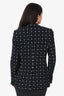 Givenchy Black/White Wool Printed Single Breasted Blazer Size 40