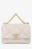 Pre-Loved Chanel™ Grey Shiny Lambskin Medium 19 Flap Bag