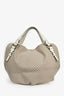 Celine Cream Vintage 'Macadam Bittersweet Hobo' Shoulder Bag