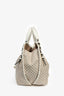 Celine Cream Vintage 'Macadam Bittersweet Hobo' Shoulder Bag