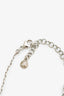 Pre-loved Chanel™ Silver/Black Crystal "CC" Necklace with Pearl Detail