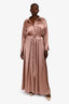 L'Agence Rose Gold Wrap Around Dress Size L