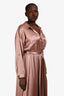 L'Agence Rose Gold Wrap Around Dress Size L