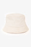 Bottega Veneta White Intrecciato Jacquard Buckle Hat Size M