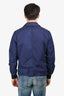 Burberry Navy/Black Tartan Pattern Reversible Zip Up Jacket Size 52 Mens