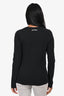 Jean Paul Gaultier Black/Red Graphic Printed V-Neck Top Size M