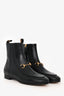 Gucci Black Leather GG Marmont Chelsea Boots Size 35