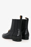 Gucci Black Leather GG Marmont Chelsea Boots Size 35