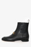 Gucci Black Leather GG Marmont Chelsea Boots Size 35