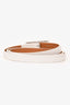 Hermès 2010 White Epsom Leather BeHapi Triple Tour Bracelet