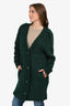 Stella McCartney Green Mohair/Silk Metallic Oversized Long Cardigan Size 38