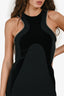 Alexander Wang Black Wool/Velvet Studded Sleeveless Dress Size 4