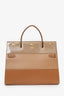 Burberry Camel Leather Title Bag With Strap