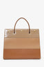 Burberry Camel Leather Title Bag With Strap