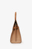 Burberry Camel Leather Title Bag With Strap