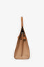 Burberry Camel Leather Title Bag With Strap