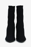 Louis Vuitton Black Knit 'Louis Vuitton' Embroidered Heeled Sock Boot Size 38