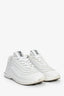 Miu Miu White Leather Crystal Sneakers Size 38