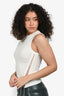 Dion Lee White Cotton Ribbed Tank Top Size XXS