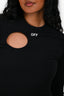 Off-White Black Long Sleeve 'Off' Cut Out Top Size 36